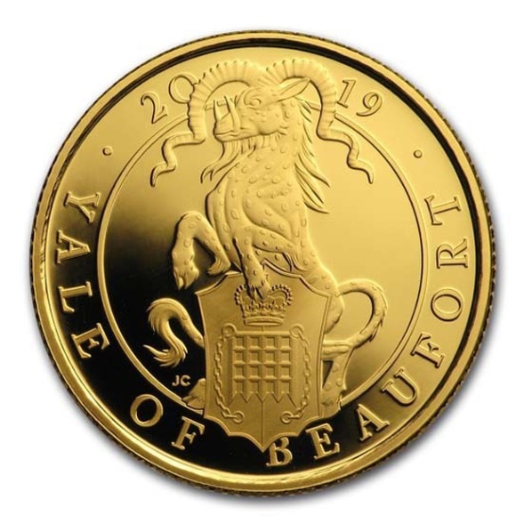 英国 クイーンズビースト：ボーフォート エアレー金貨 1/4オンス 25