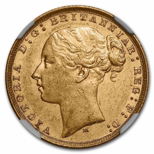ヴィクトリア女王 ソブリン金貨 ヤング ヘッド オーストラリア