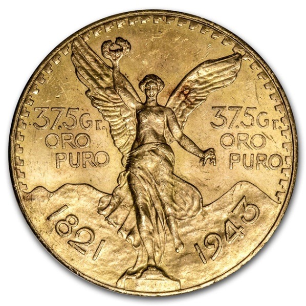 50ペソ金貨 メキシコ メキシコシティ 1943年製 BU アンティーク