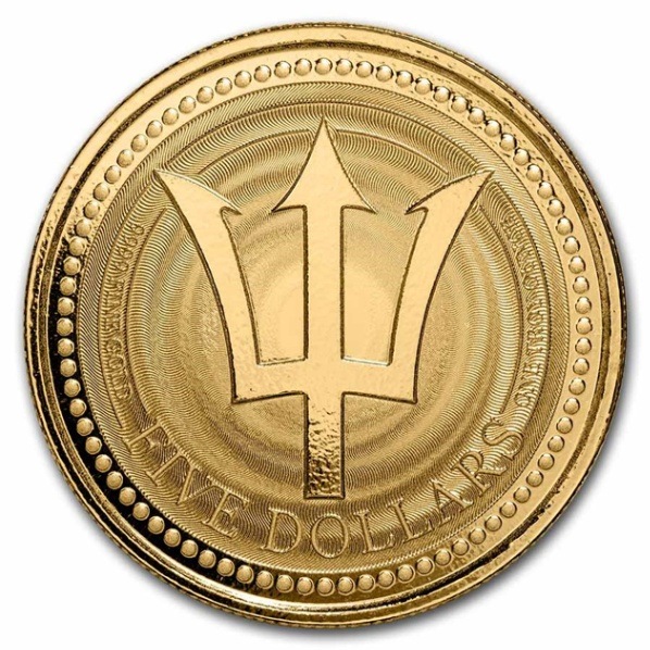 トライデント金貨 1オンス 5ドル 2021年製 バルバドス発行 BUの販売