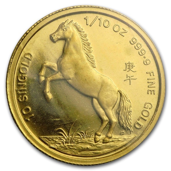 虎 寅 干支 1/10 金貨 シンガポール 1986年 虎 寅 干支 1/10 金貨 シンガポール 1986年 虎 寅 干支 1/10
