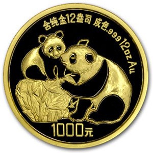 パンダ金貨 12オンス 1000元 1987年製 中国人民銀行発行 プルーフ