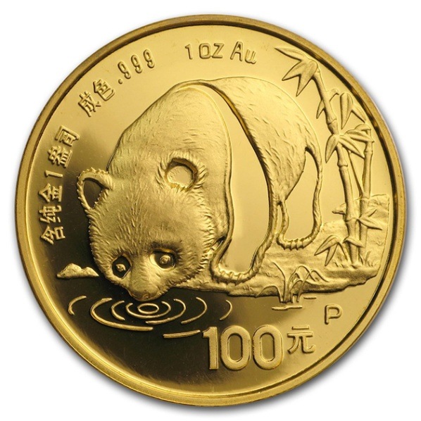 パンダ金貨 1オンス 100元 1987年製 中国人民銀行発行 プルーフの販売
