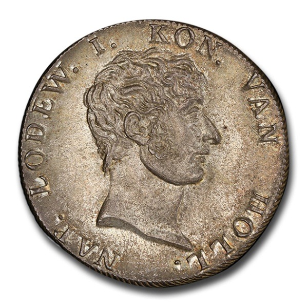 1808年 ルイ・ナポレオン 50スタイバー 銀貨 オランダ MS-65 PCGS