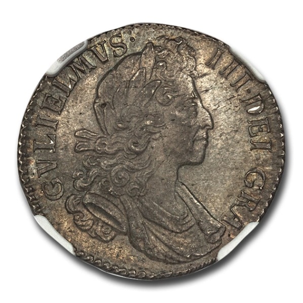 1700年 ウィリアム3世 イングランド国王 シリング 銀貨 イギリス MS-64