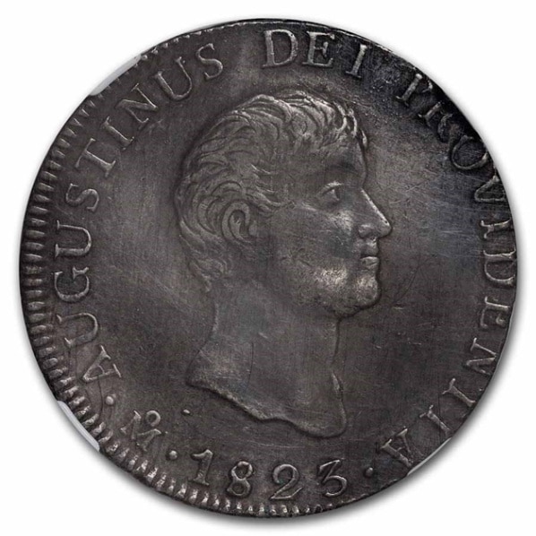 1823年 アグスティン1世 メキシコ皇帝 8レアル 銀貨 メキシコ メキシコ