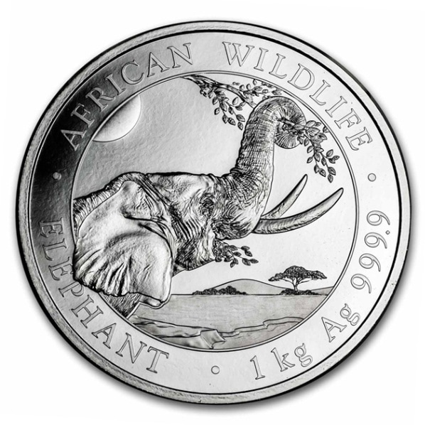 【ソマリア2023年100シリング純銀貨】1オンス／エレファント銀貨ケ―ス付き 2023年 アフリカ野生動物シリーズ：アフリカ ゾウ 銀貨 象
