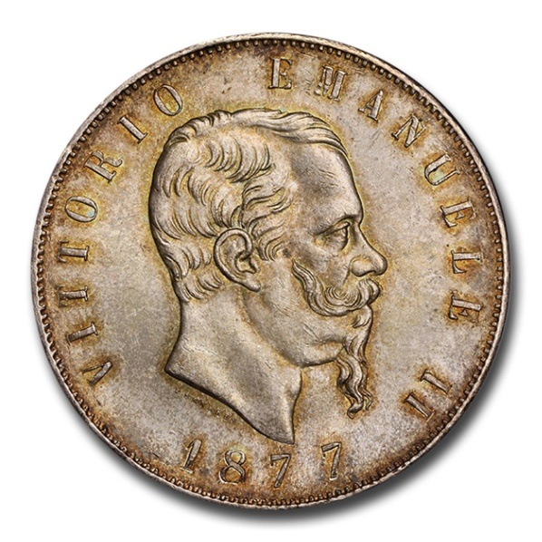 1879年 イタリア 5リラ 銀貨　ウンベルト1世 1879年 イタリア 5リラ 銀貨 ウンベルト1世 - メルカリ