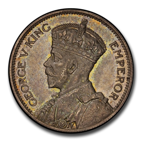 1935年 ニュージーランド シリング 銀貨 ジョージ5世 イギリス王