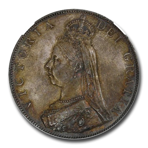 1887年英国ジュベリーヘッドビクトリア女王 ダブルフローリン銀貨 ヴィクトリア女王 ダブルフローリン銀貨 – ANTIQUE COIN MARKET