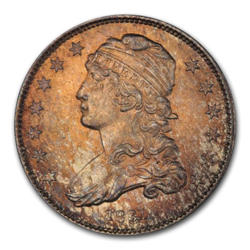 1831年 キャップト バスト クォーター ダラー 銀貨 25セント イーグル