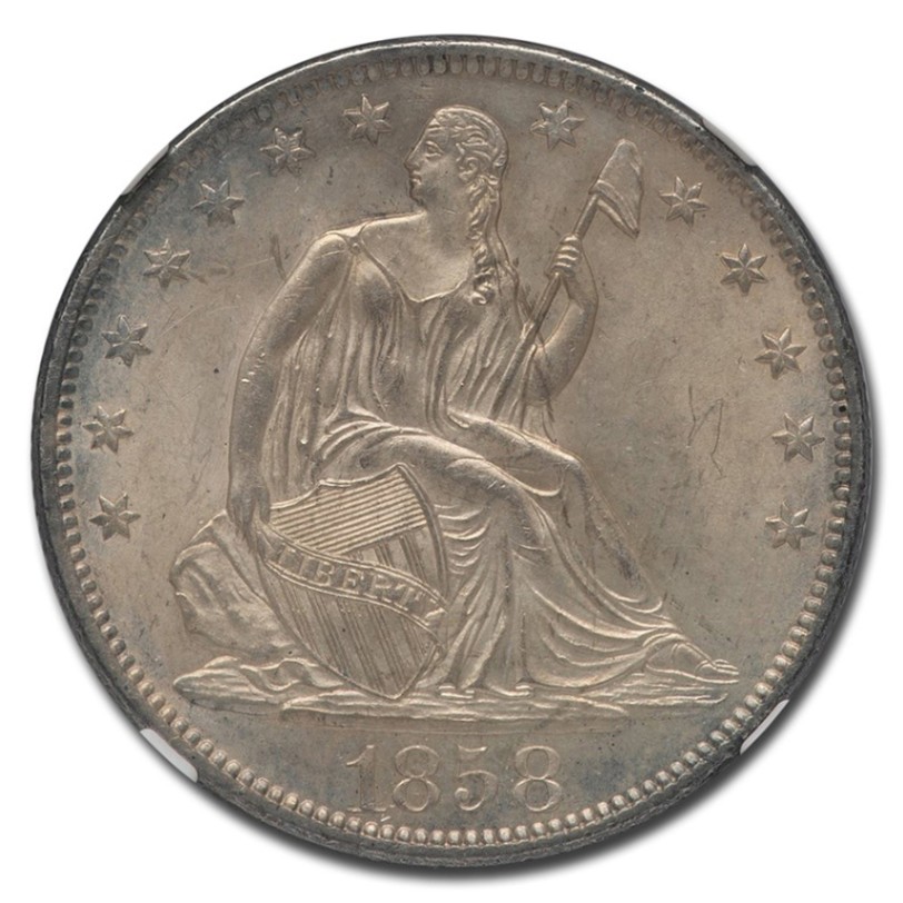 アメリカ銀貨 1939年 50セントPCI鑑定 MS64