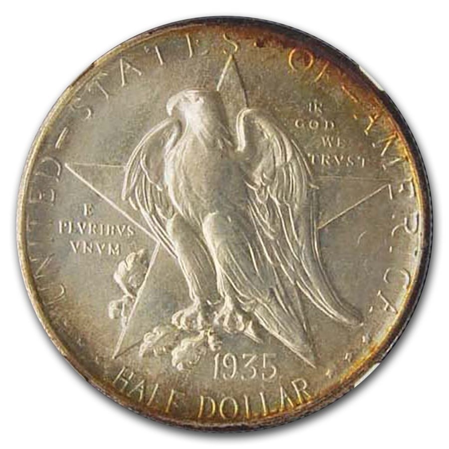 1935年 アメリカ テキサス 100周年 記念 ハーフ ダラー 銀貨 50