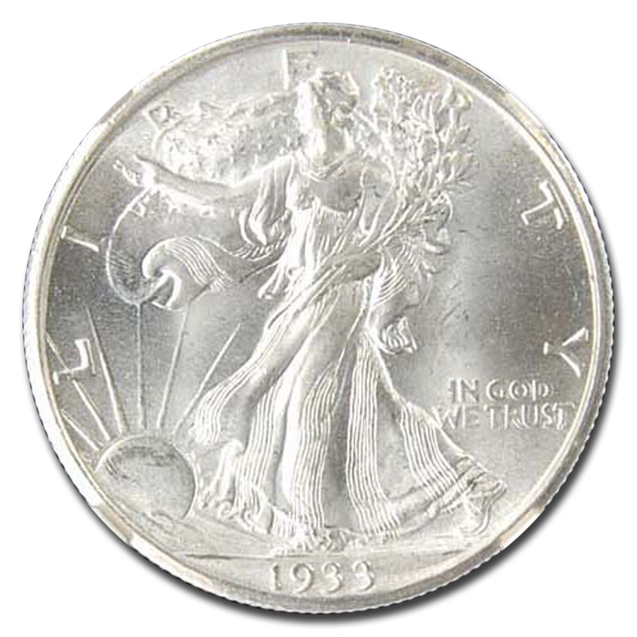 1933年 ウォーキング リバティ ハーフダラー 銀貨 50セント シルバー 