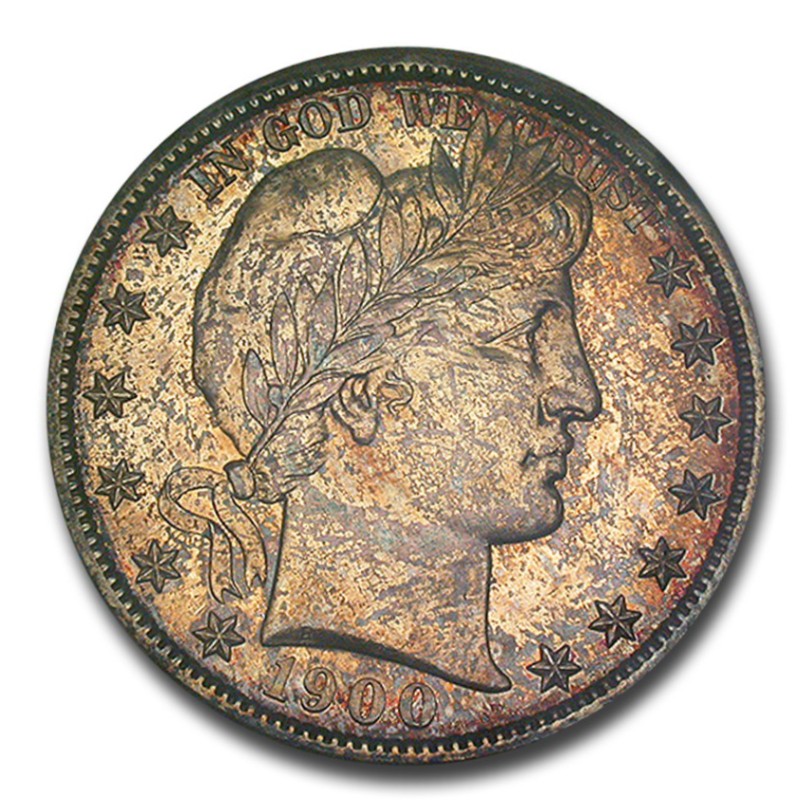 1900年 バーバー ハーフ ダラー 銀貨 50セント シルバー 女神 イーグル 