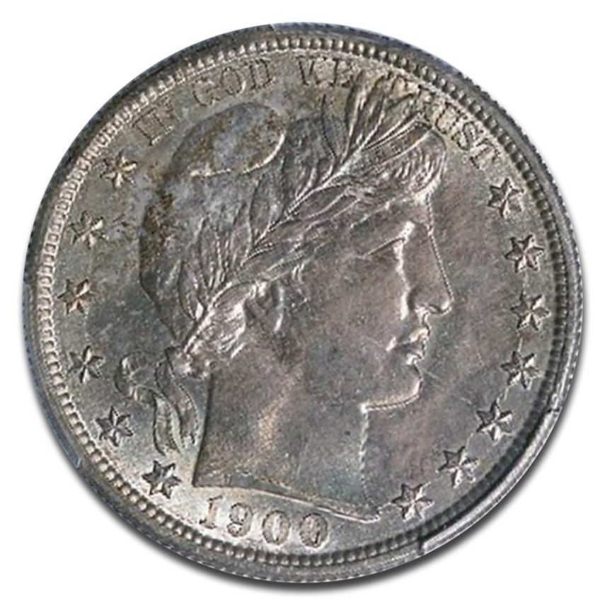 1900年 バーバー ハーフ ダラー 銀貨 50セント シルバー 女神 イーグル 