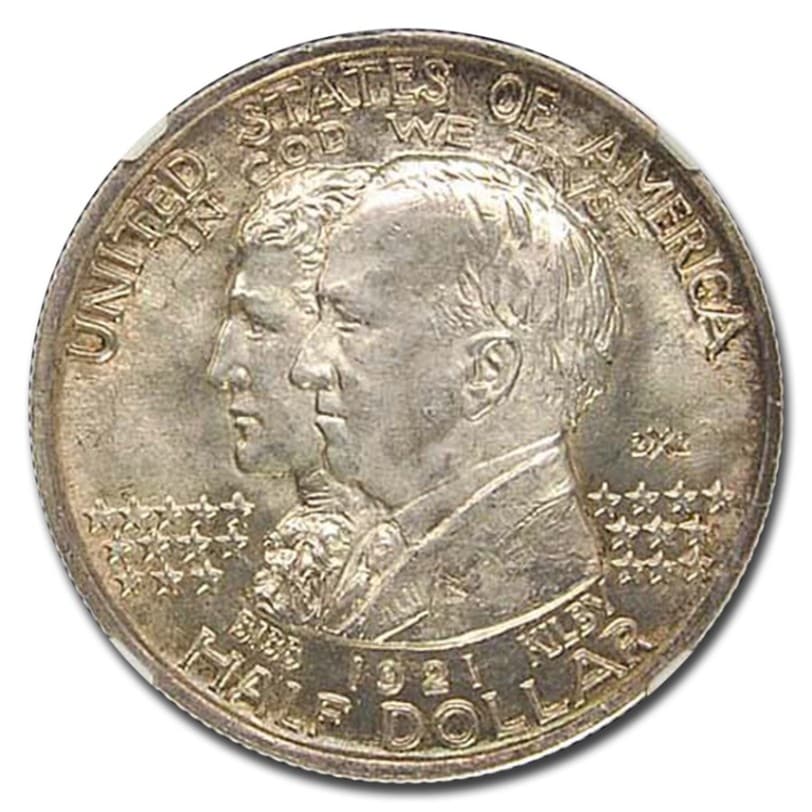 1921年 アメリカ アラバマ州 100周年 記念 ハーフ ダラー 銀貨