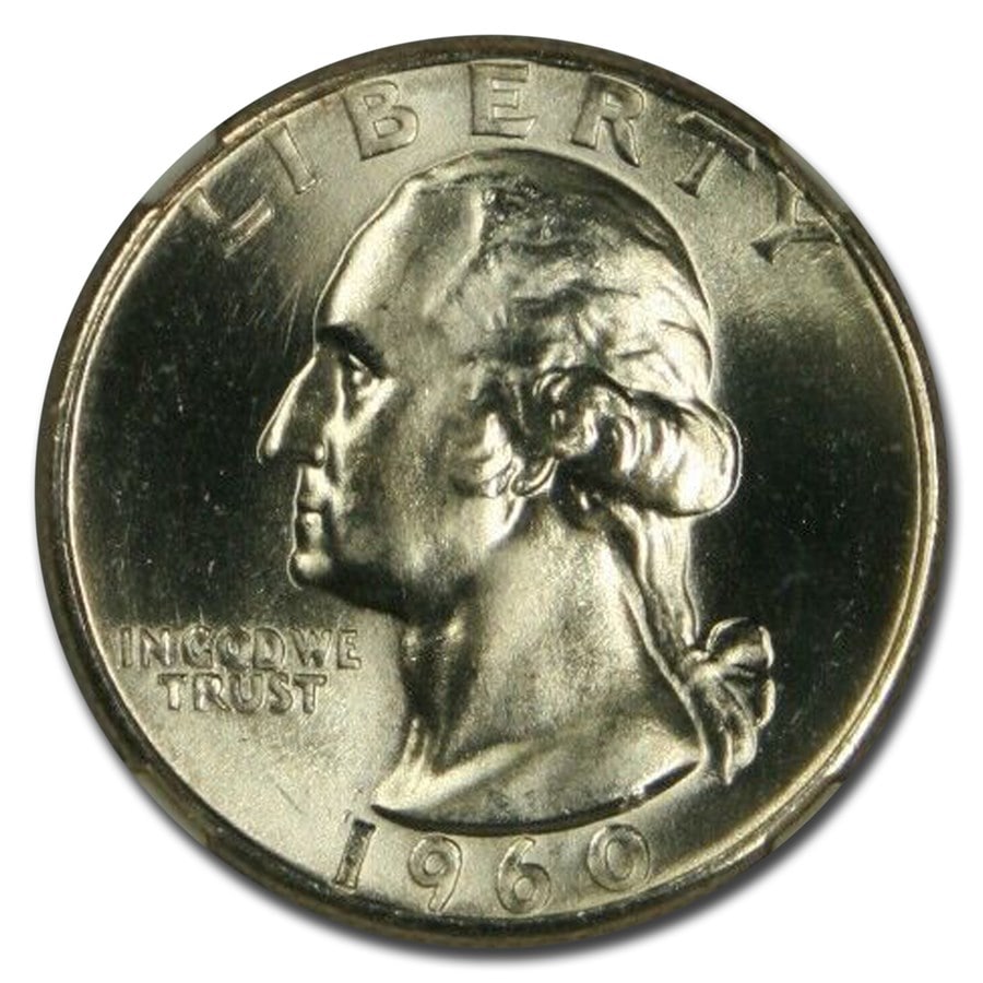アメリカ ワシントン・クォーターダラー銀貨 10枚 1960年 アメリカ ワシントン クォーターダラー 銀貨 25セント シルバー