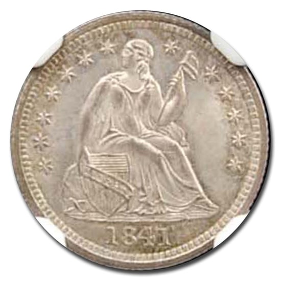 1841年 シーテッドリバティ ハーフダイム 銀貨 5セント シルバー