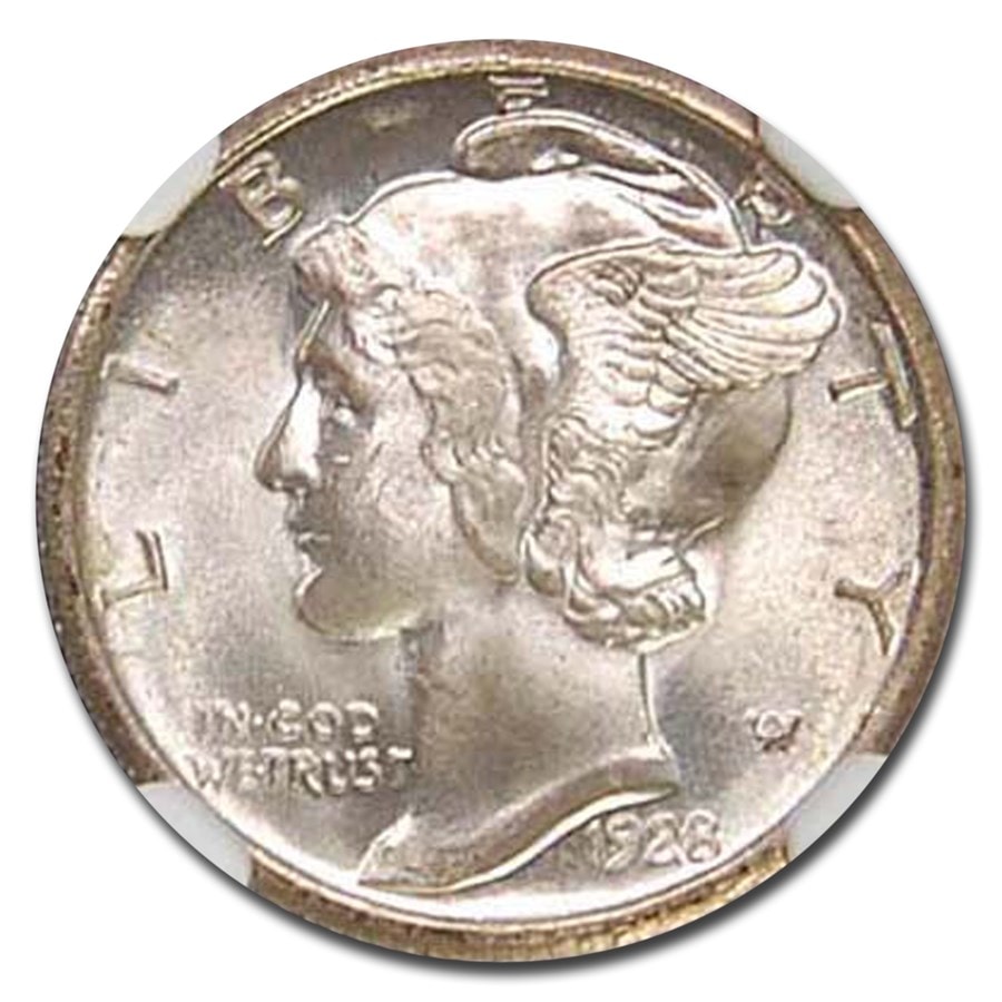 1928年 マーキュリー ダイム 銀貨 10セント シルバー コイン