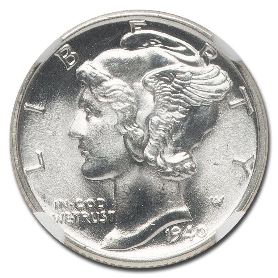 1940年 マーキュリー ダイム 銀貨 10セント シルバー コイン