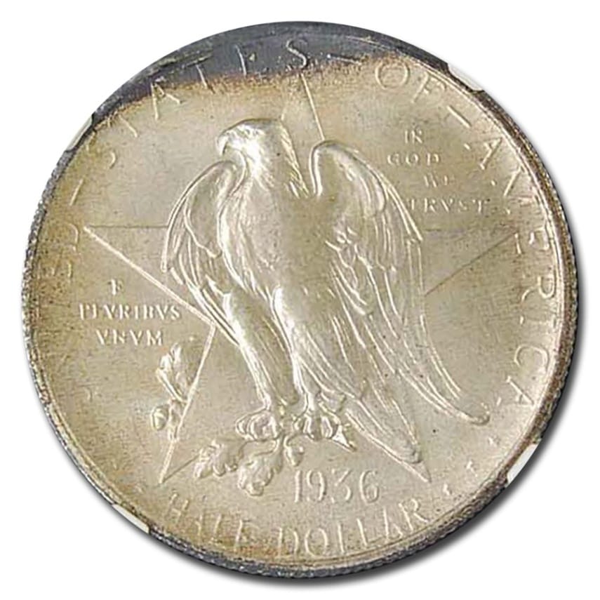 1936年 アメリカ テキサス 100周年 記念 ハーフダラー 銀貨 50