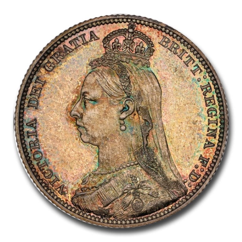 1892年ビクトリア女王ブリティッシュシルバー「ジュビリーヘッド」 1892年ビクトリア女王ブリティッシュシルバー「ジュビリーヘッド」