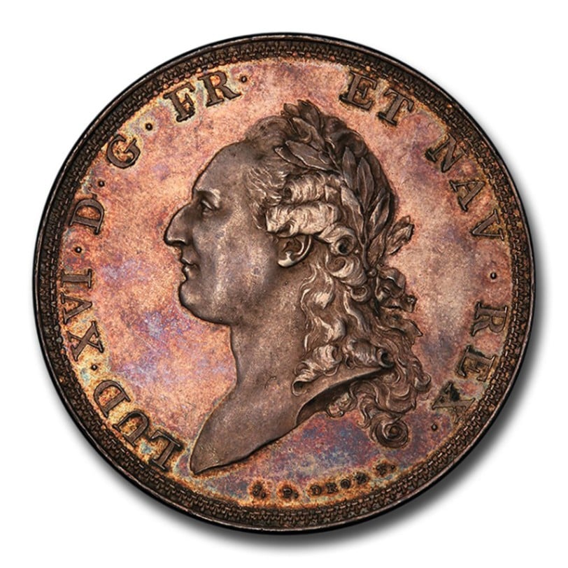 仏；ルイ16世、エキュ大型銀貨、1789年、歴史的重要 仏；ルイ16世、エキュ大型銀貨、1789年、歴史的重要コイン