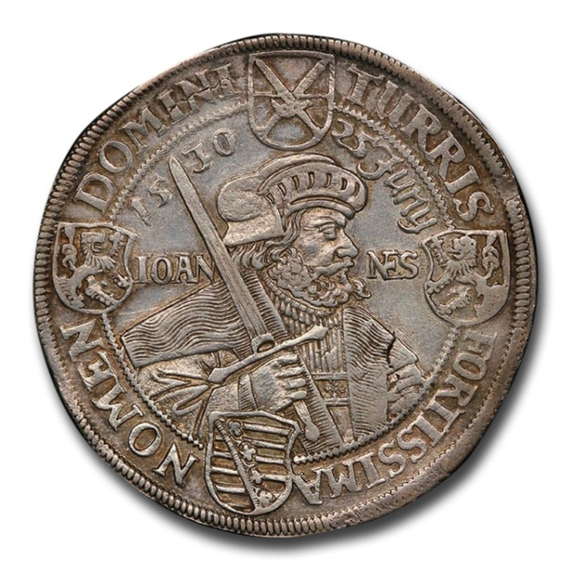 1630年 ヨハン・ゲオルク1世 ザクセン選帝侯 2ターラー 銀貨 シルバー