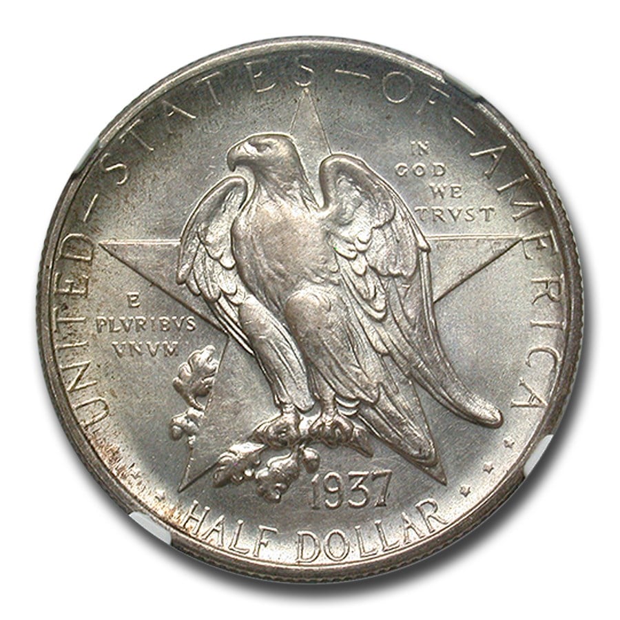 1937年 アメリカ テキサス 100周年 記念 ハーフダラー 銀貨 50