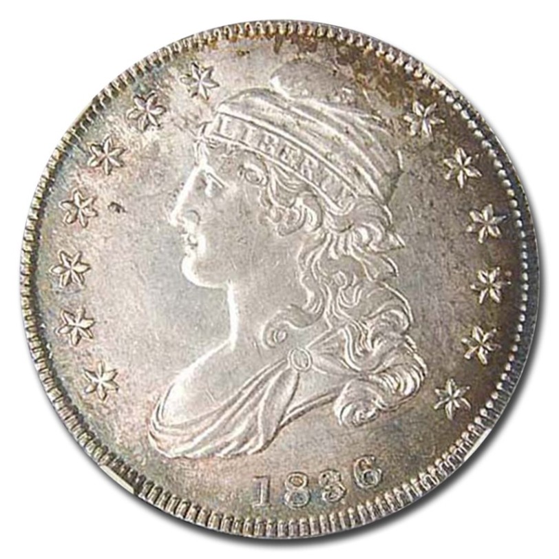 1836年 キャップドバスト ハーフダラー 銀貨 50セント シルバー コイン 