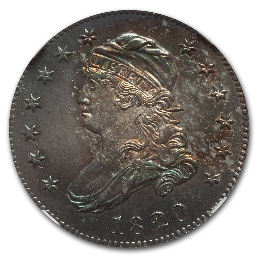 1820年 キャップド バスト クォーターダラー 銀貨 25セント