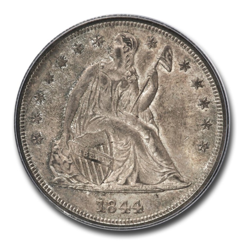 1844年 シーテッド リバティ ダラー 銀貨 1ドル シルバー コイン 自由