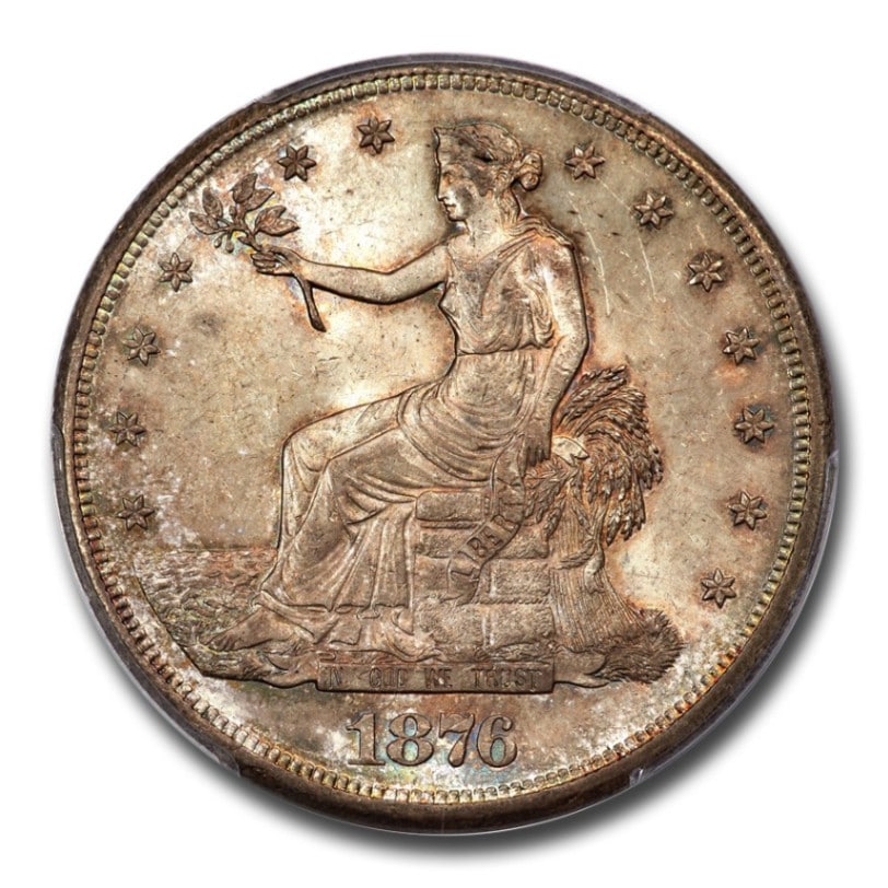 ★本物保証　アメリカ貿易銀　1877年 S 銀貨　トレードダラー 1876年 アメリカ 貿易銀 1ドル トレード ダラー 銀貨 シルバー