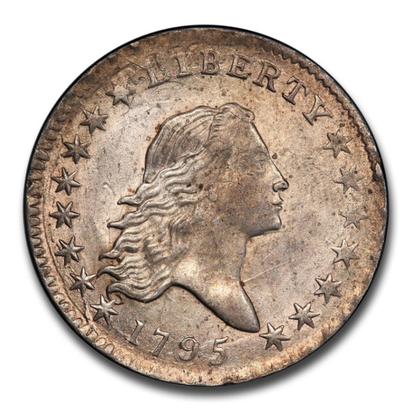 1795年 フローイング ヘア ハーフ ダラー 銀貨 50セント シルバー