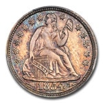 1854ǯ ƥå Хƥ   10 С  ͳν  ꥫ罰¤ʾ եǥե PR-65 PCGS CAC (Arrows) ƥ