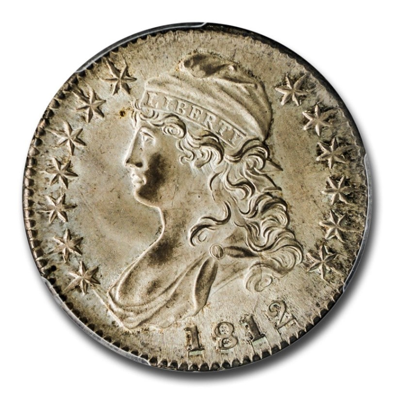 1812年 キャップド バスト ハーフ ダラー 銀貨 50セント シルバー