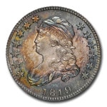 1860年 シーテッド リバティ ハーフダラー 銀貨 50セント シルバー