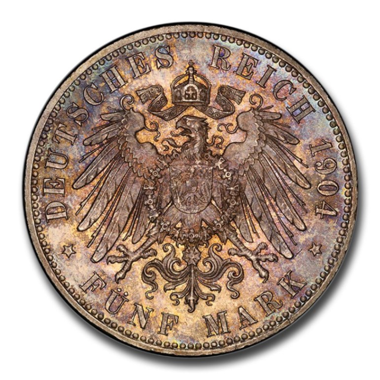 1904年 ドイツ インペリアル イーグル 5マルク 銀貨 シルバー コイン