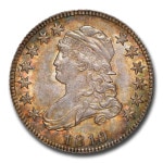 1833年アメリカ50セント銀貨　キャップドバストPCGS認定 1833 50C (Regular Strike) Capped Bust Half Dollar - PCGS