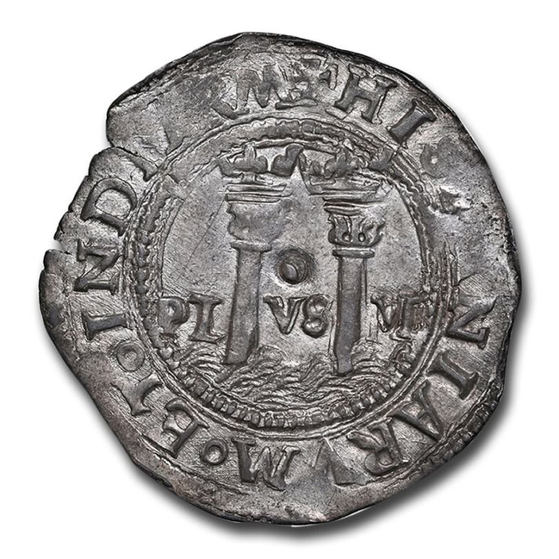 おたからや】1円～◇1795年スペインカルロス4世8レアル銀貨