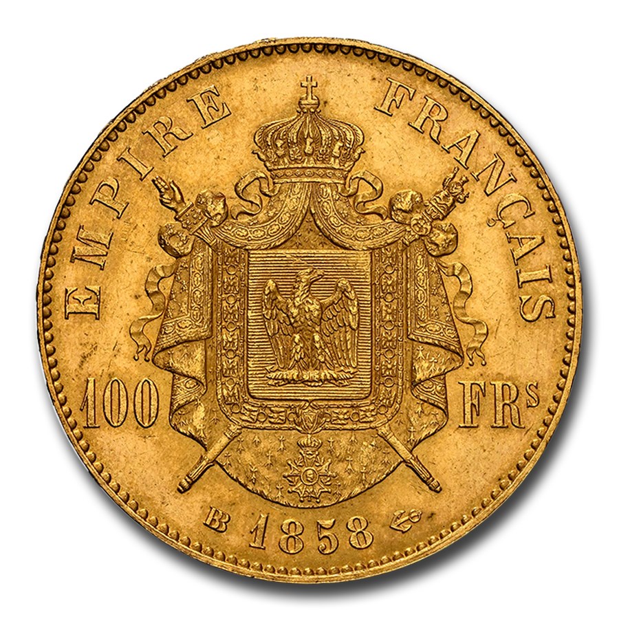 1858ǯ ե ʥݥ쥪3 100ե ե󥹹 륤 ʥݥ쥪    ե ȥ饹֡¤ʾ 衼å MS-63 NGC ƥ