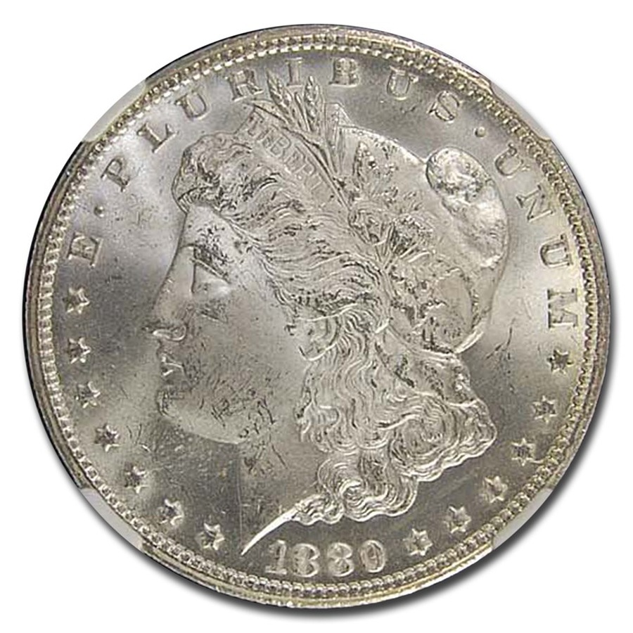 1880ǯ 륬顼  1ɥ С  륬 إå Хƥ  ꥫ罰¤ʾ 󥷥ƥ MS-64 NGC (Rev of 78) ƥ