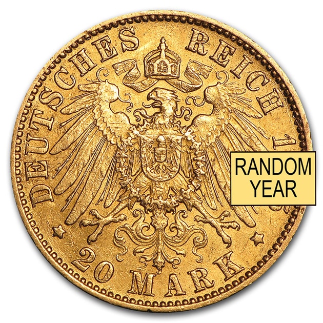 1900 バイエルン20マルク金貨