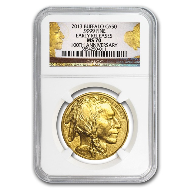 ����ꥫ �Хåե����� ����ǥ������� 1���� 50�ɥ� 2013ǯ�� ����ꥫ¤ʾ��ȯ�� MS-70 NGC (ER, 100th Anniv Label)