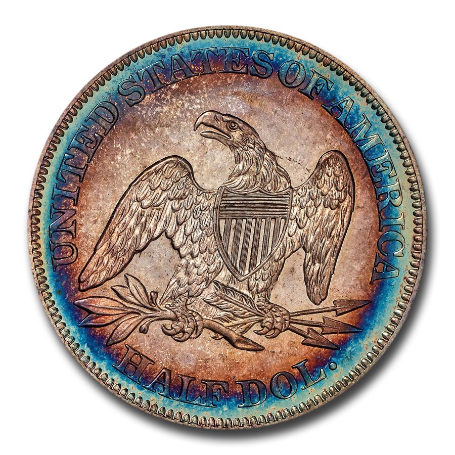 1860ǯ �����ƥå� ��Хƥ� �ϡ��ե��顼 ��� 50����� ����С� ������ �������� ����ꥫ�罰��¤ʾ�� �ե���ǥ�ե��� PR-67+ ���ᥪ PCGS ����ƥ�����������