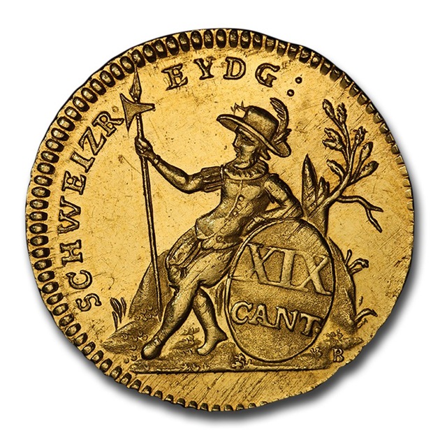 10フランケン金貨 スイス ベルン 1804年製 MS-63 PCGS アンティーク