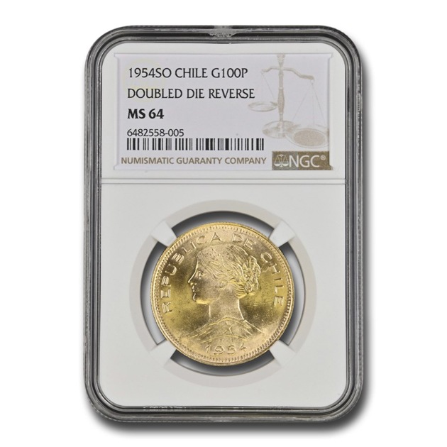 100�ڥ���� ���� ����ƥ����� 1954ǯ�� MS-64 NGC (���֥���� ��С���) ����ƥ�����������