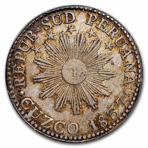 1837ǯ ��ڥ롼���¹� 2�쥢�� ��� �ڥ롼 ������ AU-55 PCGS ����ƥ�����������