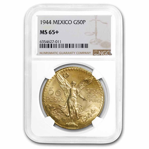 50ペソ金貨 メキシコ 1944年製 MS-65+ NGC アンティークコインの販売